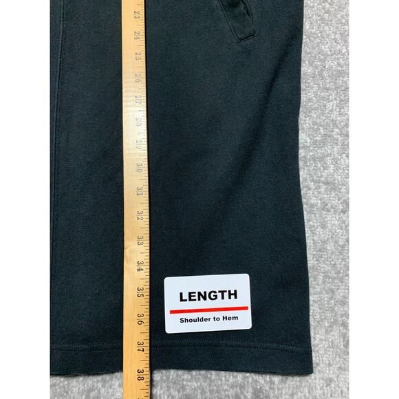 Eddie Bauer Tank Shift Dress Women Size XL Tall Black 100% Cotton V Neck Pockets - Picture 9 of 12